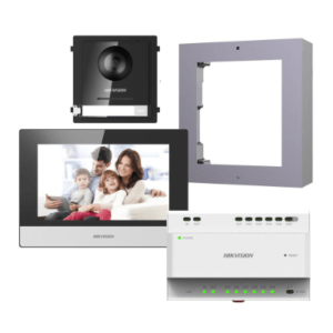 Hikvision 2nd Gen. 2 Wire Intercom Kit, 1-to-1, Door & Room Station, Surface Mount